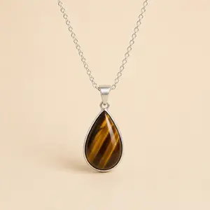 Colgante de Gota con Ojo de Tigre Natural
