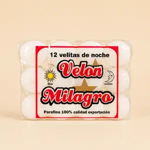 Paquete de 12 Velitas de Noche Blancas