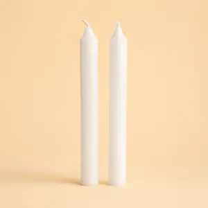 Vela Blanca largas tipo cirios x3